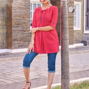 Slub Tops - Dark Pink