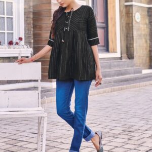 Slub Tops - Black / Silver