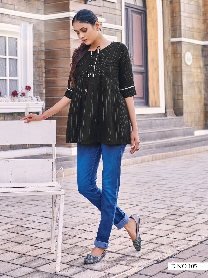 Slub Tops - Black / Silver