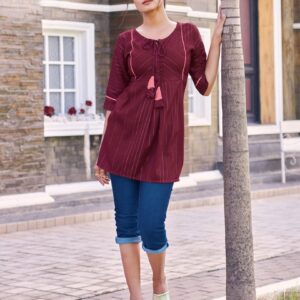 Slub Tops - Dark Maroon