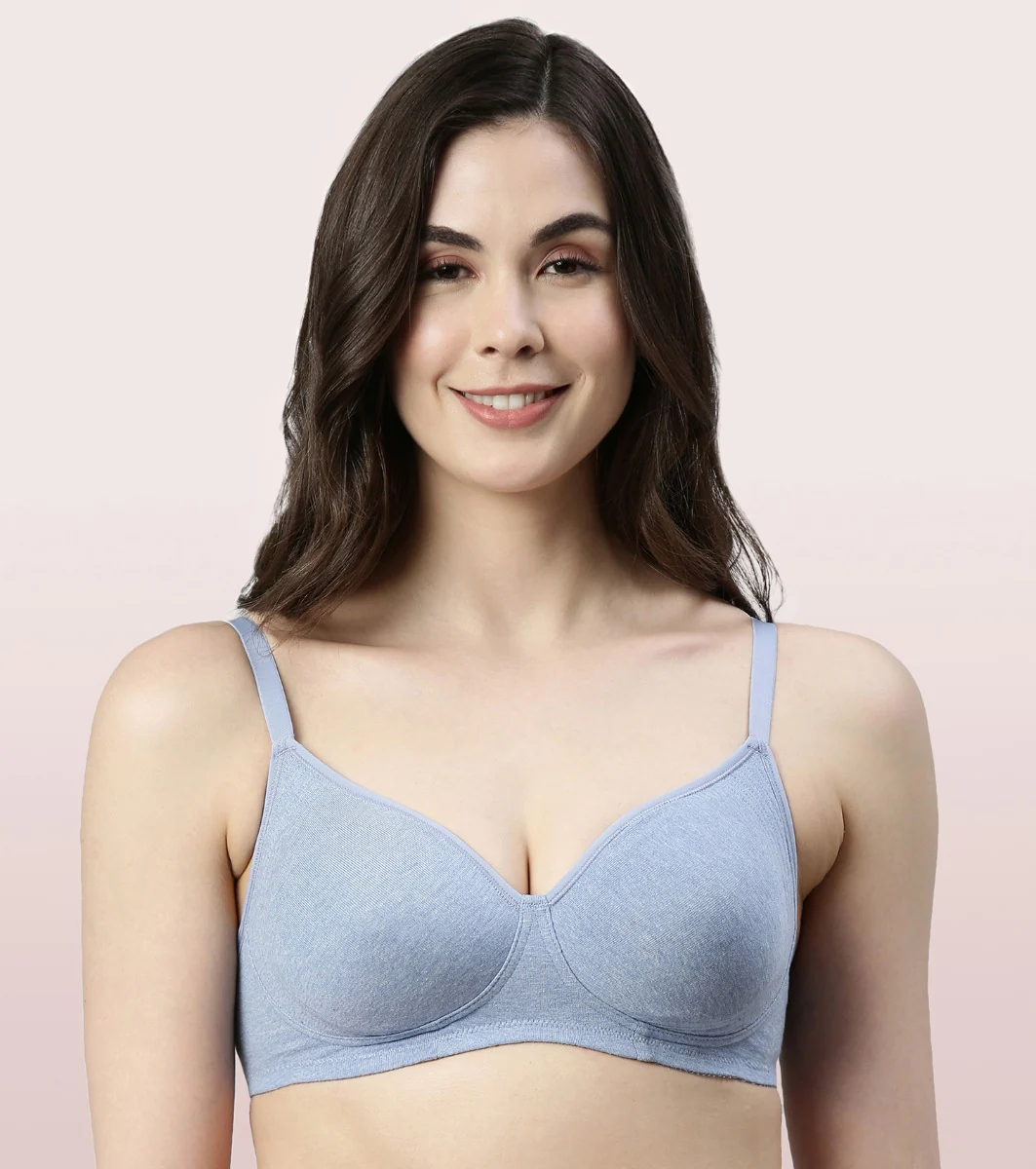 BRA | NON-PADDED | WIREFREE | SIDE SUPPORT SHAPER | CHAMBRAY MELANGE
