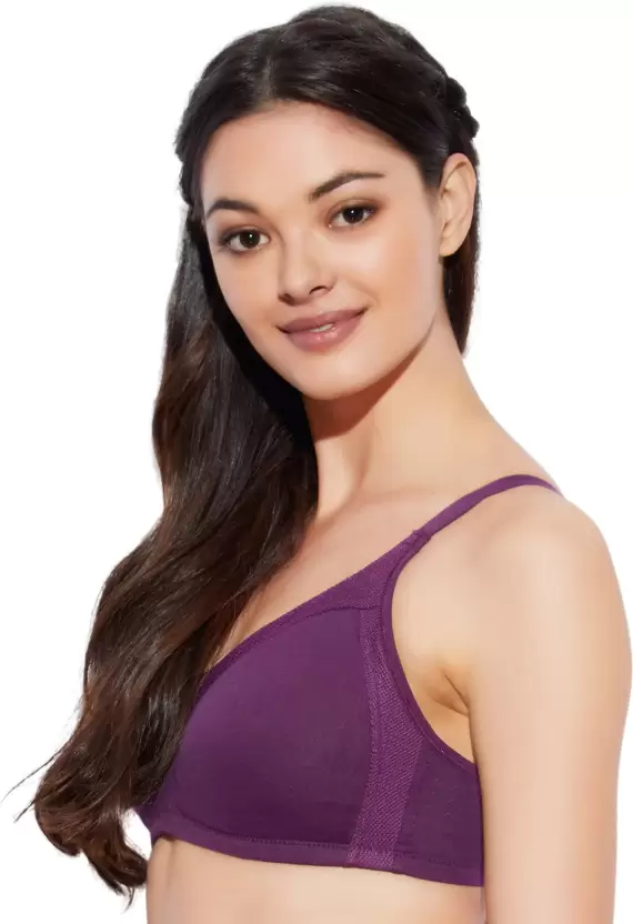 BRA | NON-PADDED | WIRE-FREE | FULL SUPPORT | FULL COVERAGE | PURPLE - Image 2