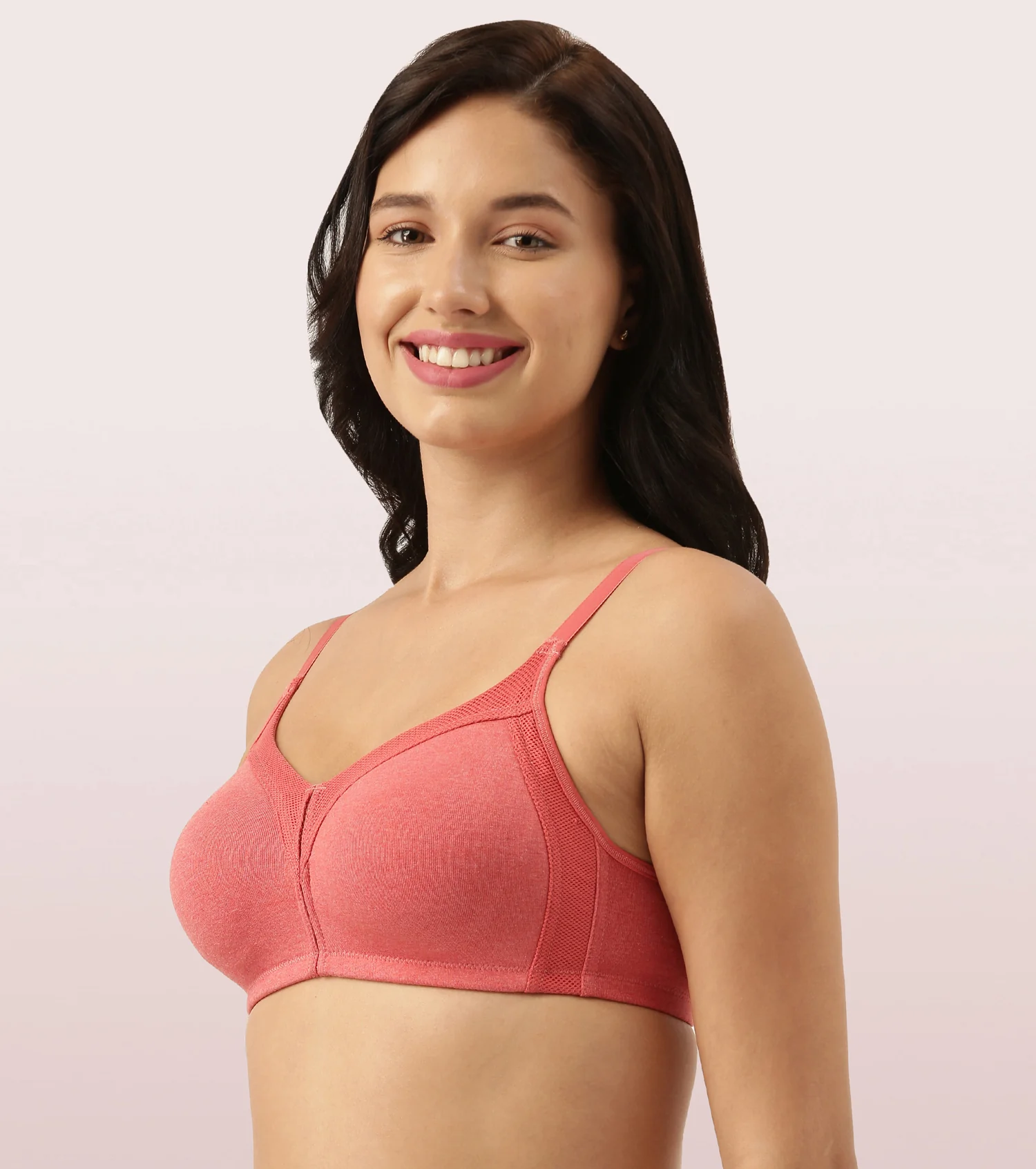 BRA | NON-PADDED | WIREFREE | FULL SUPPORT | FULL COVERAGE | TOMATO MELANGE - Image 2