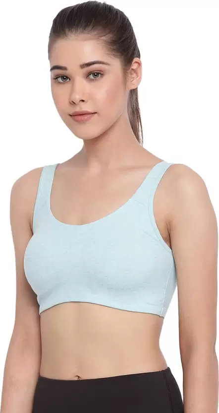 BRA | NON-PADDED | LOW IMPACT | SPORTS TYPE | CAPRI MELANGE (LIGHT BLUE) - Image 2