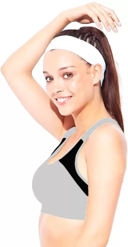 BRA | PADDED | MEDIUM IMPACT | SPORTS TYPE RACER BACK | GREY MELANGE - Image 2