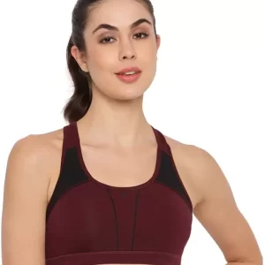 BRA | PADDED | MEDIUM IMPACT | SPORTS TYPE RACER BACK | GRAPE WINE