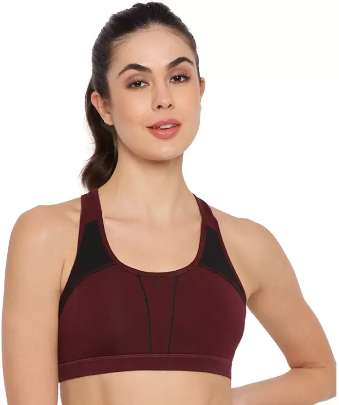 BRA | PADDED | MEDIUM IMPACT | SPORTS TYPE RACER BACK | GRAPE WINE